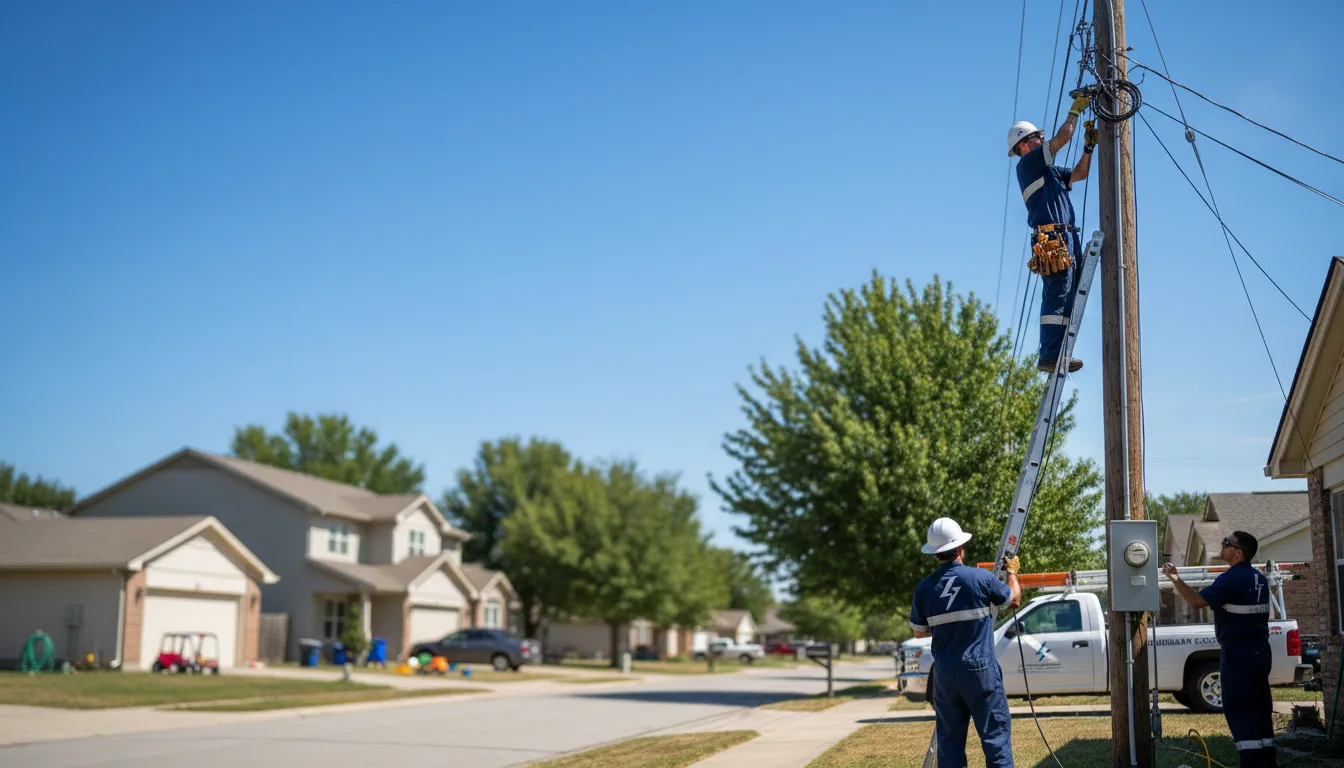 Residential electrician providing installation services in Hayes Center, NE